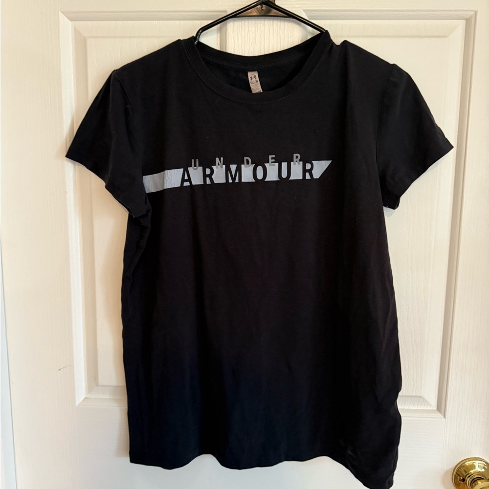 Under Armour Charcoal Tee with Bold Logo